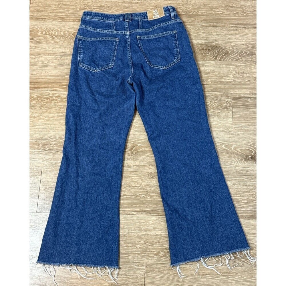 We The Free Jeans Womens 28 Dark Indigo Curvy High Rise Vintage cut Free People - Picture 9 of 13